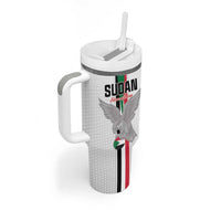 Custom Sudan Football Tumbler With Handle Go Champions Falcons of Jediane - Wonder Print Shop