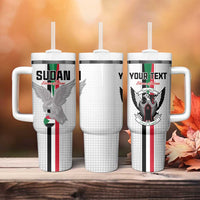 Custom Sudan Football Tumbler With Handle Go Champions Falcons of Jediane - Wonder Print Shop
