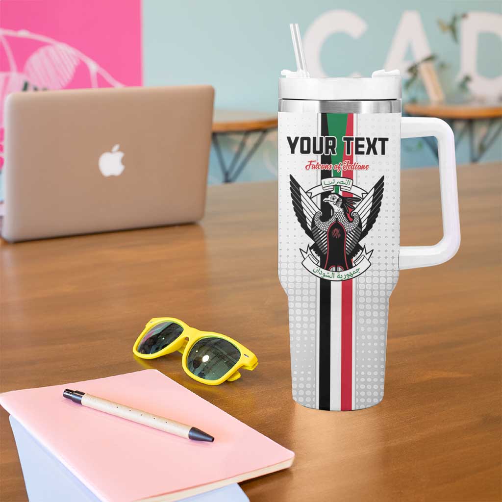 Custom Sudan Football Tumbler With Handle Go Champions Falcons of Jediane - Wonder Print Shop