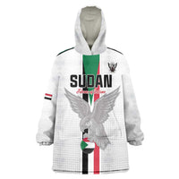 Custom Sudan Football Wearable Blanket Hoodie Go Champions Falcons of Jediane - Wonder Print Shop