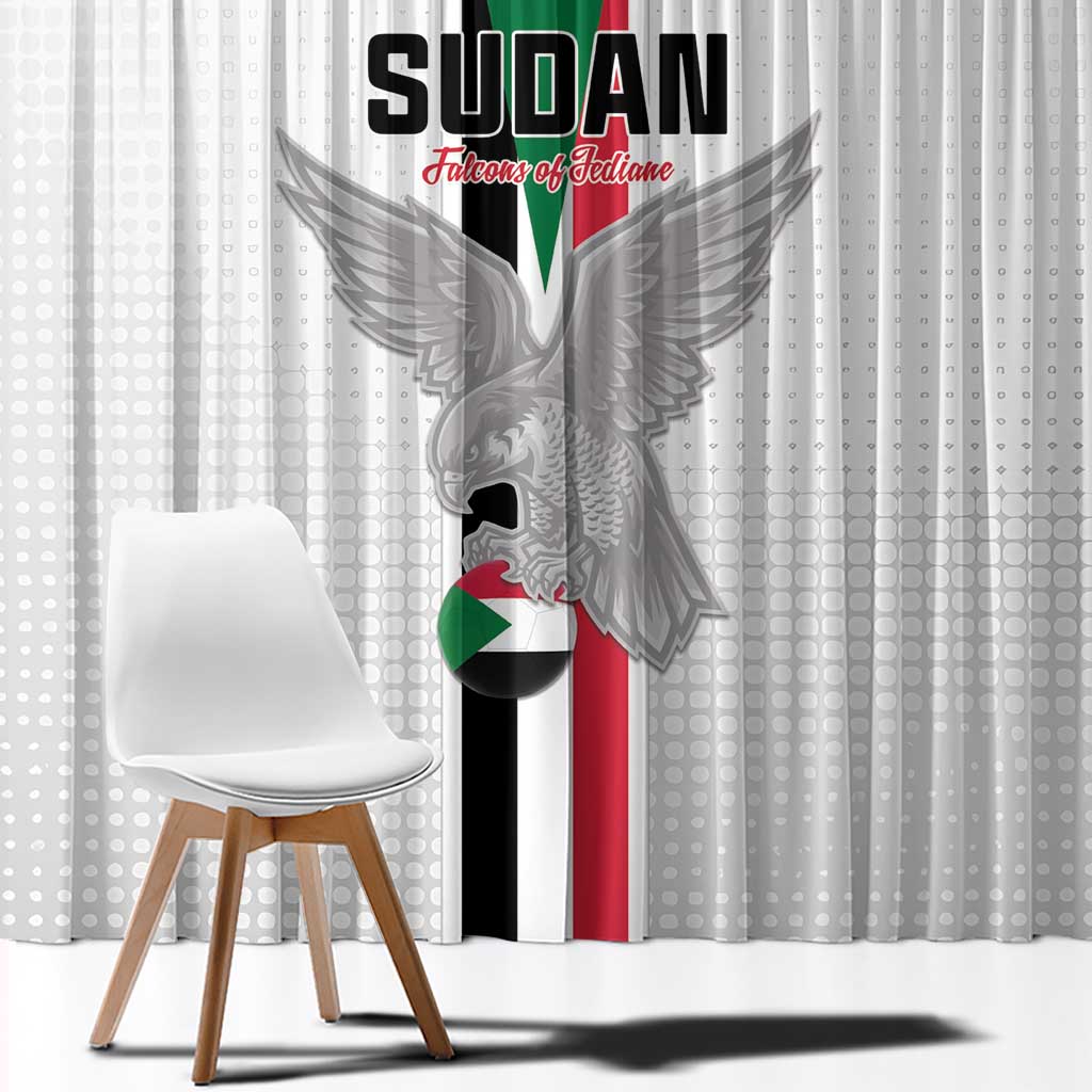 Sudan Football Window Curtain Go Champions Falcons of Jediane - Wonder Print Shop