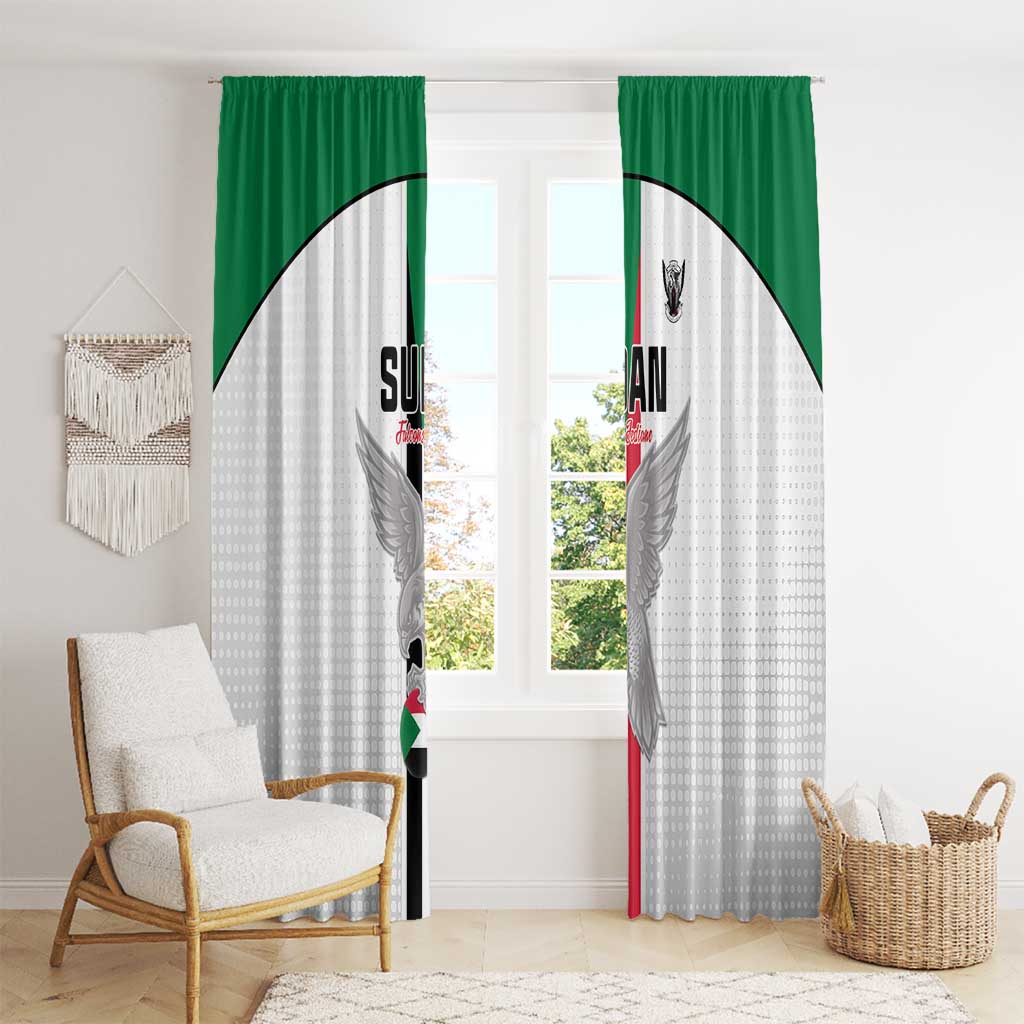 Sudan Football Window Curtain Go Champions Falcons of Jediane - Wonder Print Shop