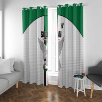 Sudan Football Window Curtain Go Champions Falcons of Jediane - Wonder Print Shop