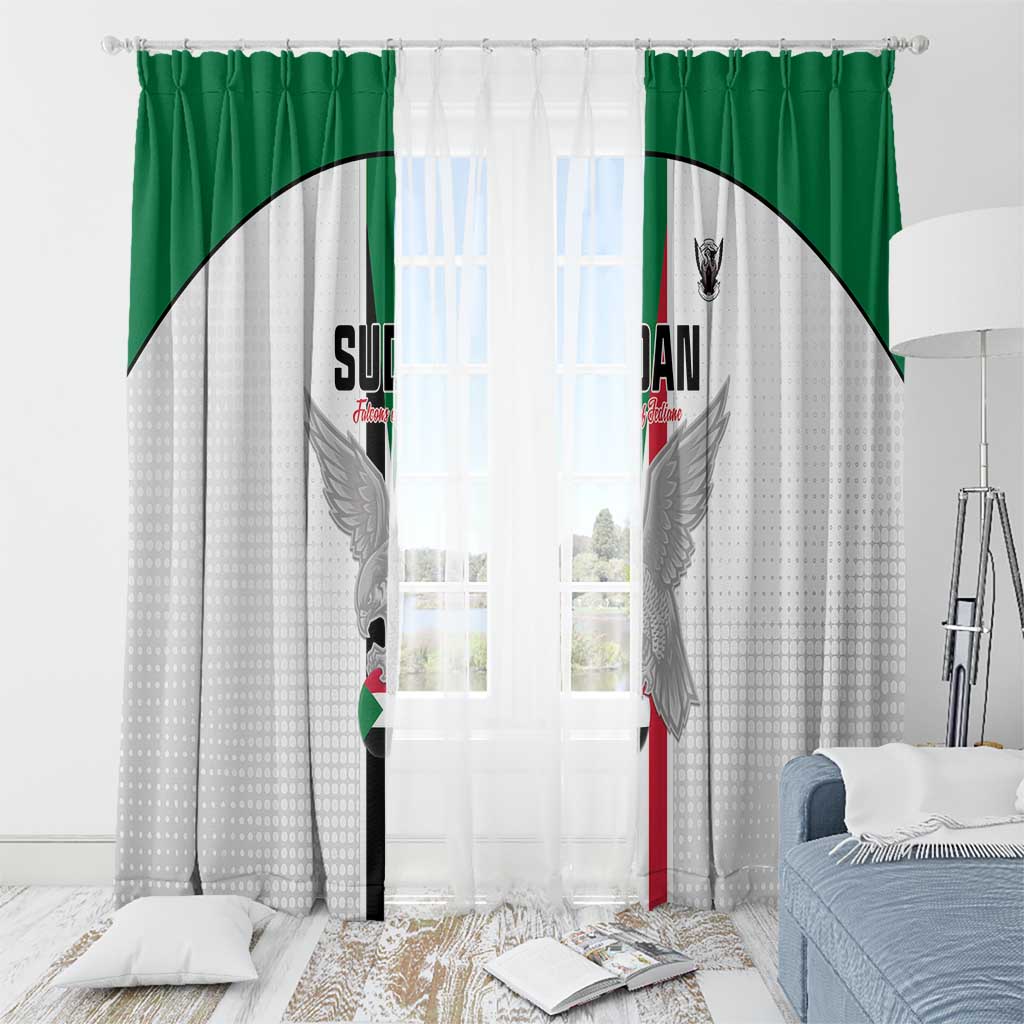 Sudan Football Window Curtain Go Champions Falcons of Jediane - Wonder Print Shop