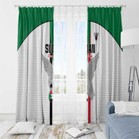 Sudan Football Window Curtain Go Champions Falcons of Jediane - Wonder Print Shop