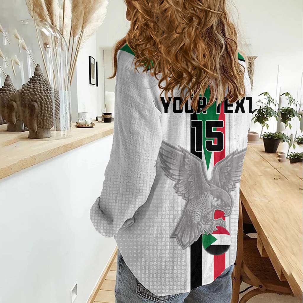 Custom Sudan Football Women Casual Shirt Go Champions Falcons of Jediane - Wonder Print Shop