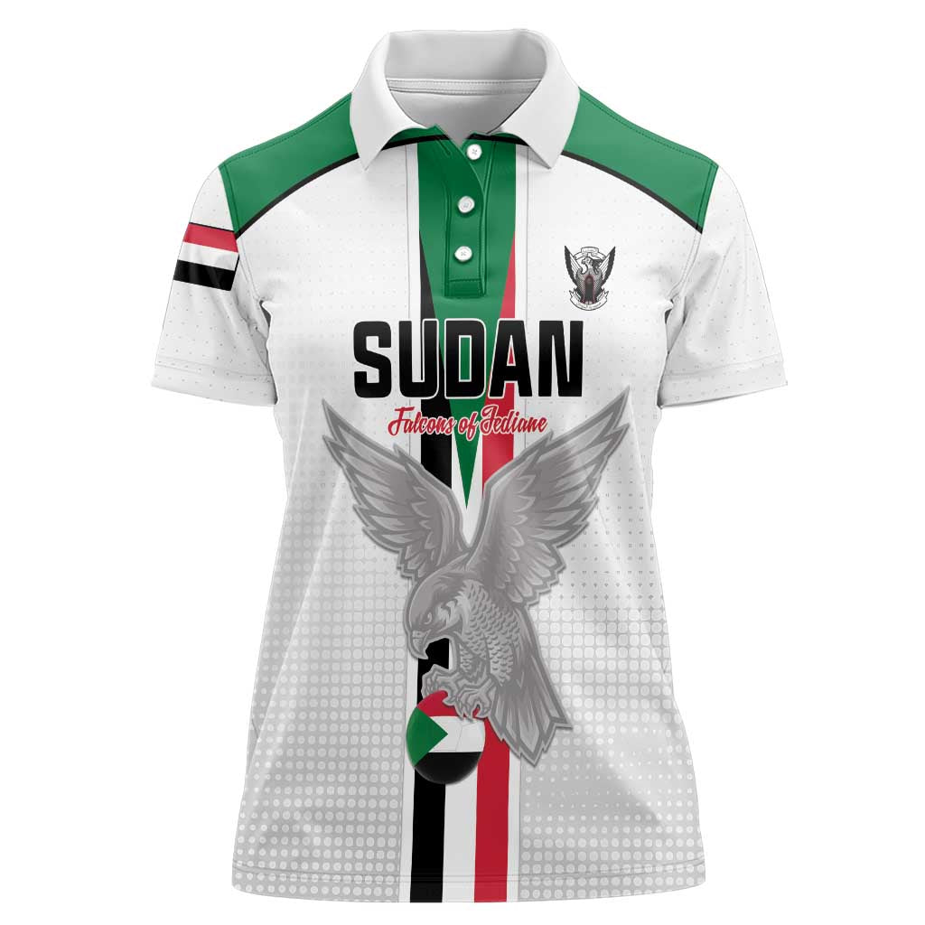 Custom Sudan Football Women Polo Shirt Go Champions Falcons of Jediane - Wonder Print Shop