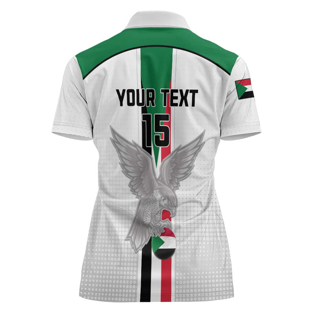 Custom Sudan Football Women Polo Shirt Go Champions Falcons of Jediane - Wonder Print Shop