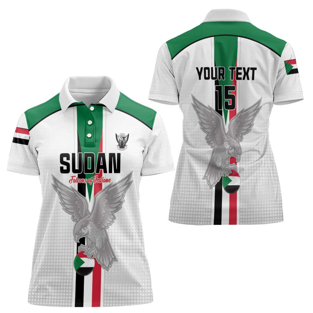 Custom Sudan Football Women Polo Shirt Go Champions Falcons of Jediane - Wonder Print Shop