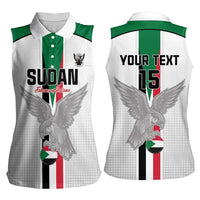 Custom Sudan Football Women Sleeveless Polo Shirt Go Champions Falcons of Jediane - Wonder Print Shop