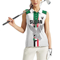 Custom Sudan Football Women Sleeveless Polo Shirt Go Champions Falcons of Jediane - Wonder Print Shop