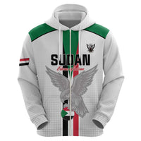 Custom Sudan Football Zip Hoodie Go Champions Falcons of Jediane - Wonder Print Shop