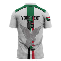 Custom Sudan Football Zipper Polo Shirt Go Champions Falcons of Jediane - Wonder Print Shop