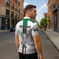 Custom Sudan Football Zipper Polo Shirt Go Champions Falcons of Jediane - Wonder Print Shop