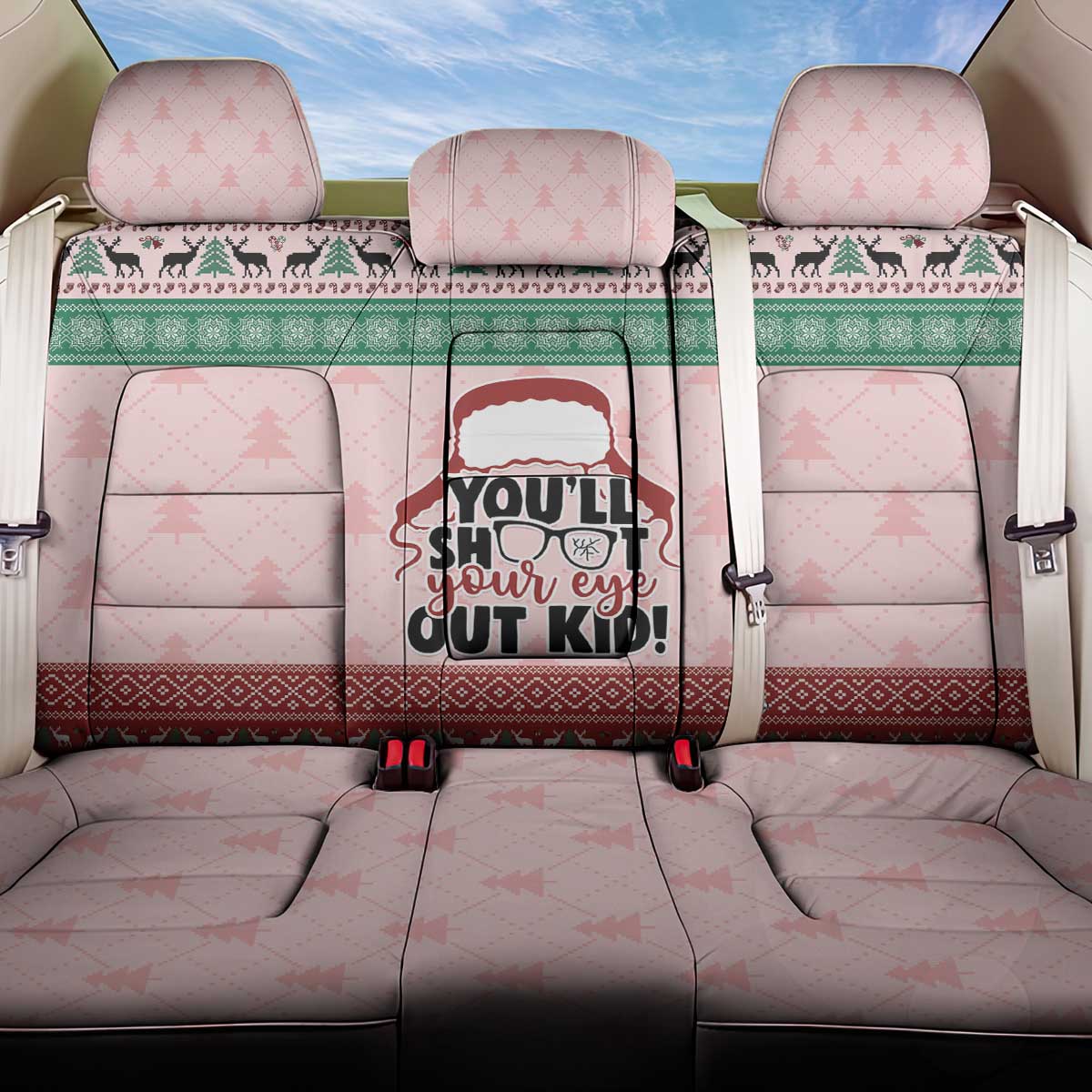 Christmas Story Back Car Seat Cover You'll Shoot Your Eye Out - Wonder Print Shop