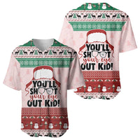 Christmas Story Baseball Jersey You'll Shoot Your Eye Out - Wonder Print Shop
