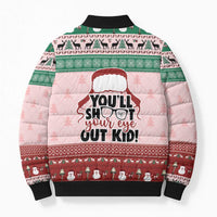 Christmas Story Bomber Puffer Jacket You'll Shoot Your Eye Out - Wonder Print Shop