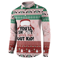 Christmas Story Button Sweatshirt You'll Shoot Your Eye Out - Wonder Print Shop