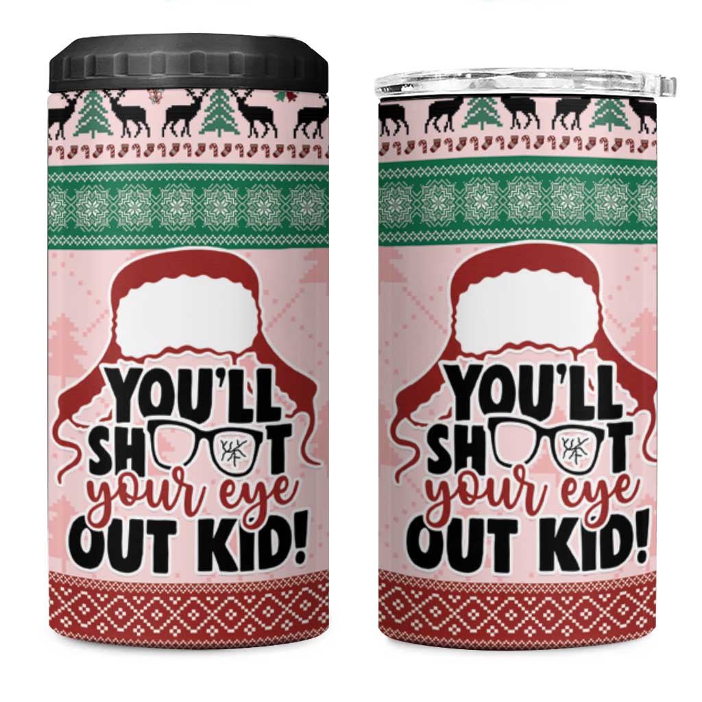 Christmas Story 4 in 1 Can Cooler Tumbler You'll Shoot Your Eye Out - Wonder Print Shop