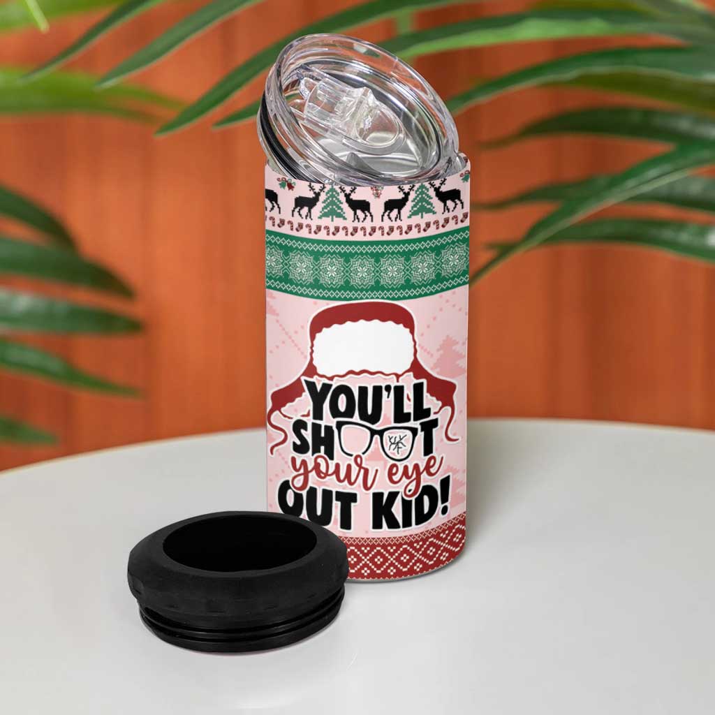 Christmas Story 4 in 1 Can Cooler Tumbler You'll Shoot Your Eye Out - Wonder Print Shop