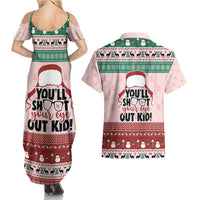 Christmas Story Couples Matching Summer Maxi Dress and Hawaiian Shirt You'll Shoot Your Eye Out - Wonder Print Shop