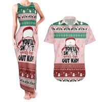 Christmas Story Couples Matching Tank Maxi Dress and Hawaiian Shirt You'll Shoot Your Eye Out - Wonder Print Shop