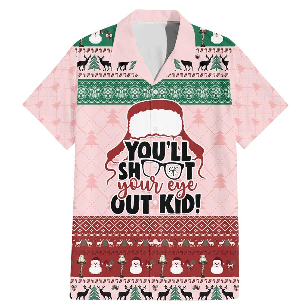 Christmas Story Family Matching Mermaid Dress and Hawaiian Shirt You'll Shoot Your Eye Out - Wonder Print Shop