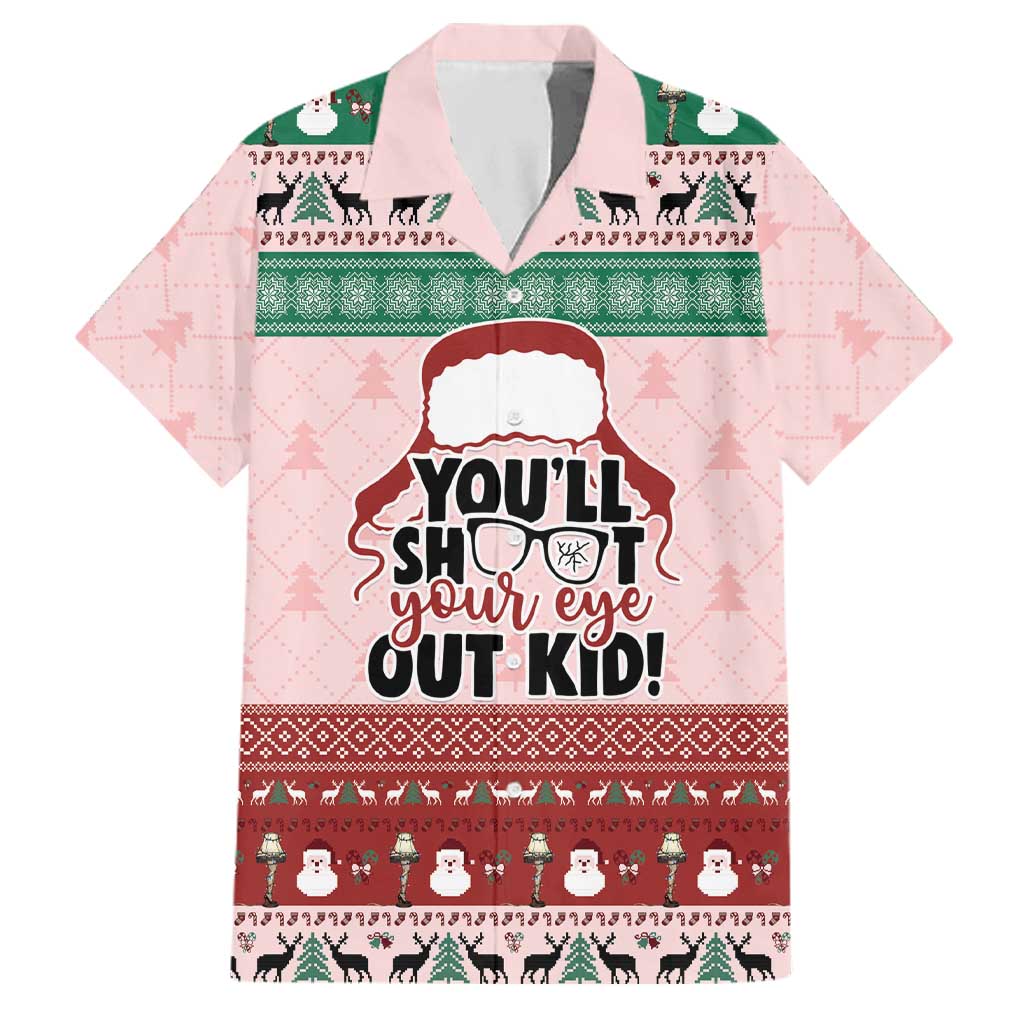 Christmas Story Family Matching Summer Maxi Dress and Hawaiian Shirt You'll Shoot Your Eye Out - Wonder Print Shop