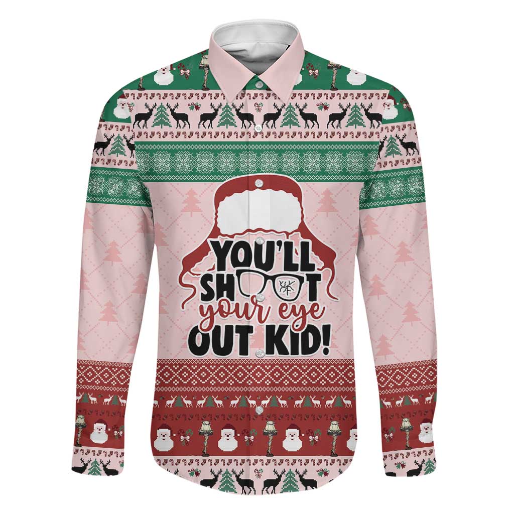 Christmas Story Family Matching Summer Maxi Dress and Hawaiian Shirt You'll Shoot Your Eye Out - Wonder Print Shop