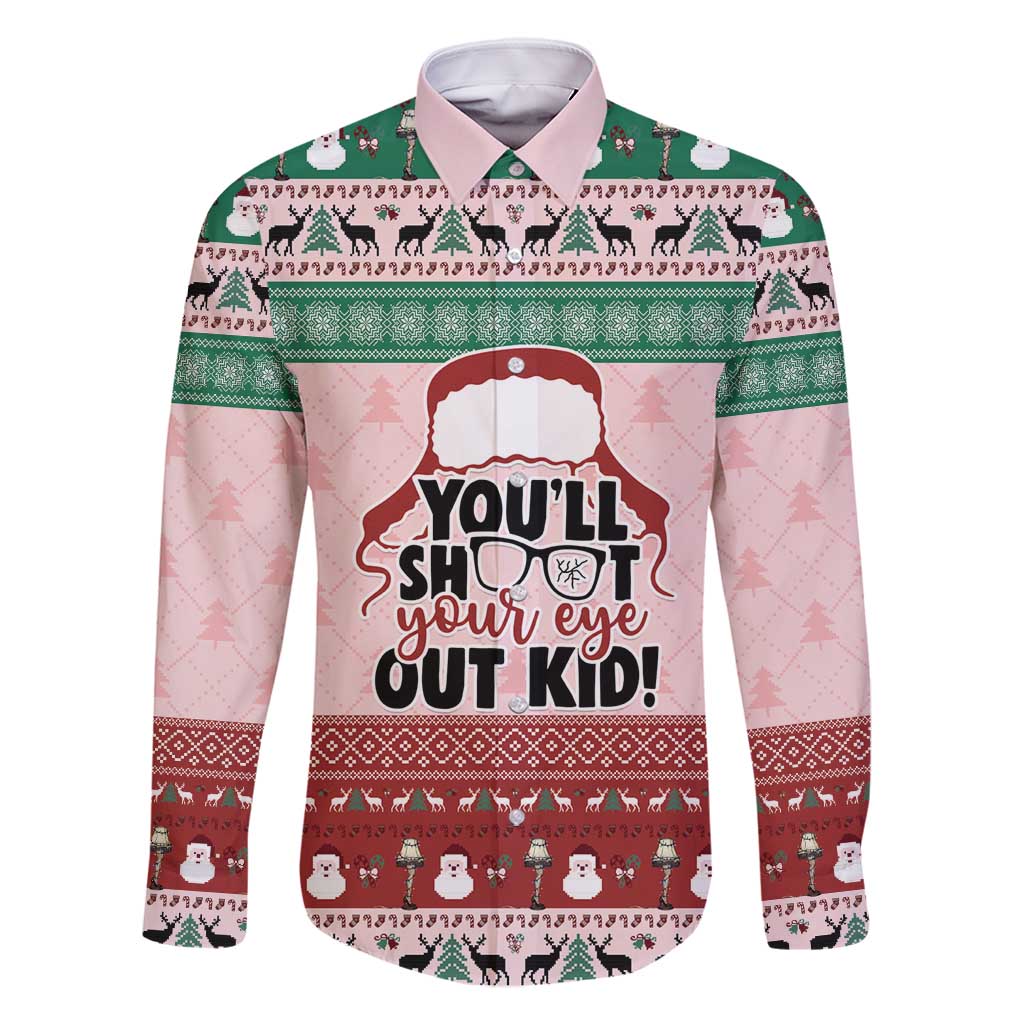 Christmas Story Family Matching Tank Maxi Dress and Hawaiian Shirt You'll Shoot Your Eye Out - Wonder Print Shop