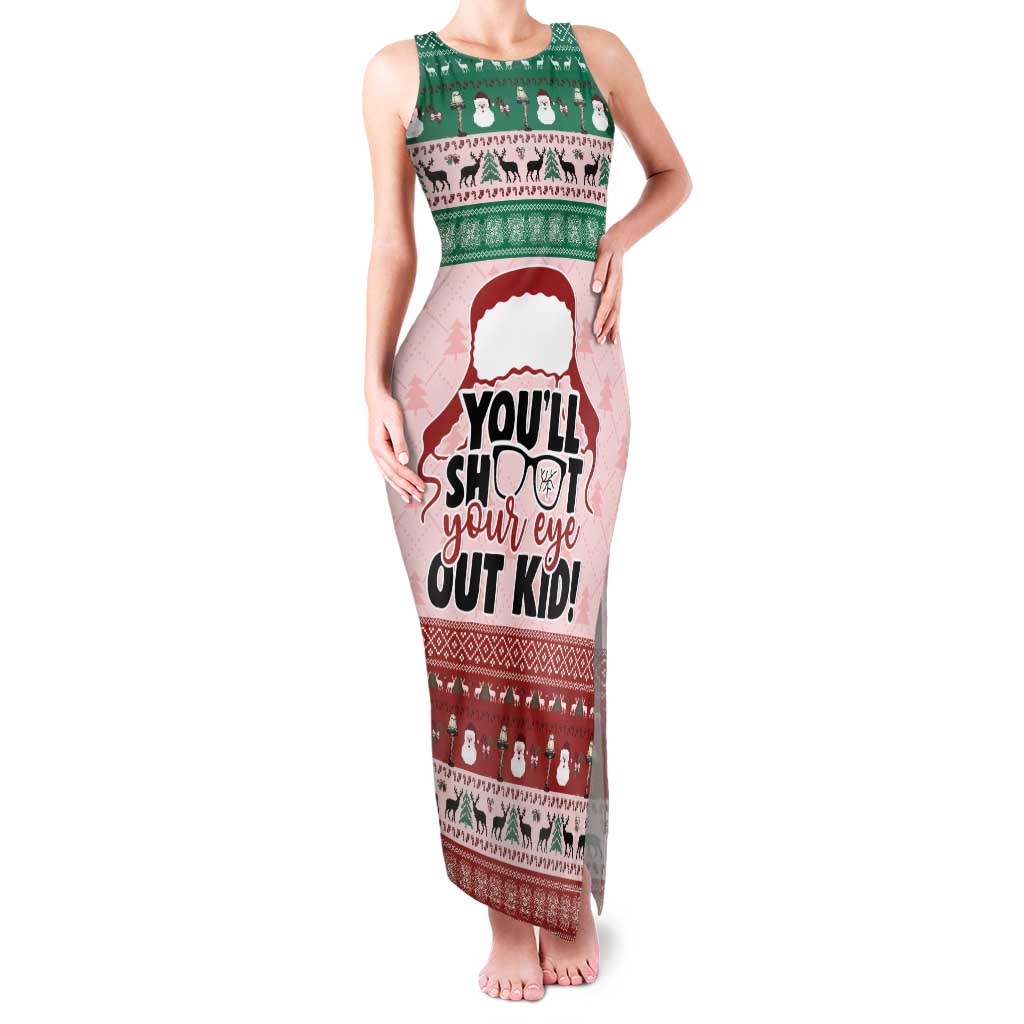 Christmas Story Family Matching Tank Maxi Dress and Hawaiian Shirt You'll Shoot Your Eye Out - Wonder Print Shop