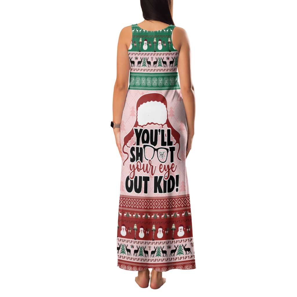 Christmas Story Family Matching Tank Maxi Dress and Hawaiian Shirt You'll Shoot Your Eye Out - Wonder Print Shop