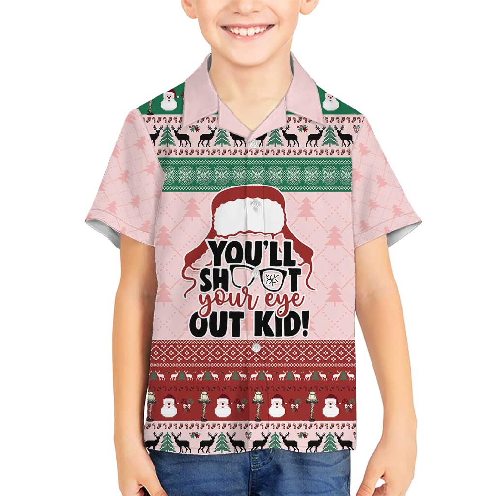 Christmas Story Kid Hawaiian Shirt You'll Shoot Your Eye Out - Wonder Print Shop