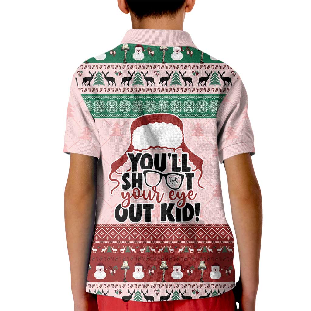 Christmas Story Kid Polo Shirt You'll Shoot Your Eye Out - Wonder Print Shop