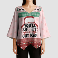 Christmas Story Kimono Sleeve Blouse You'll Shoot Your Eye Out - Wonder Print Shop