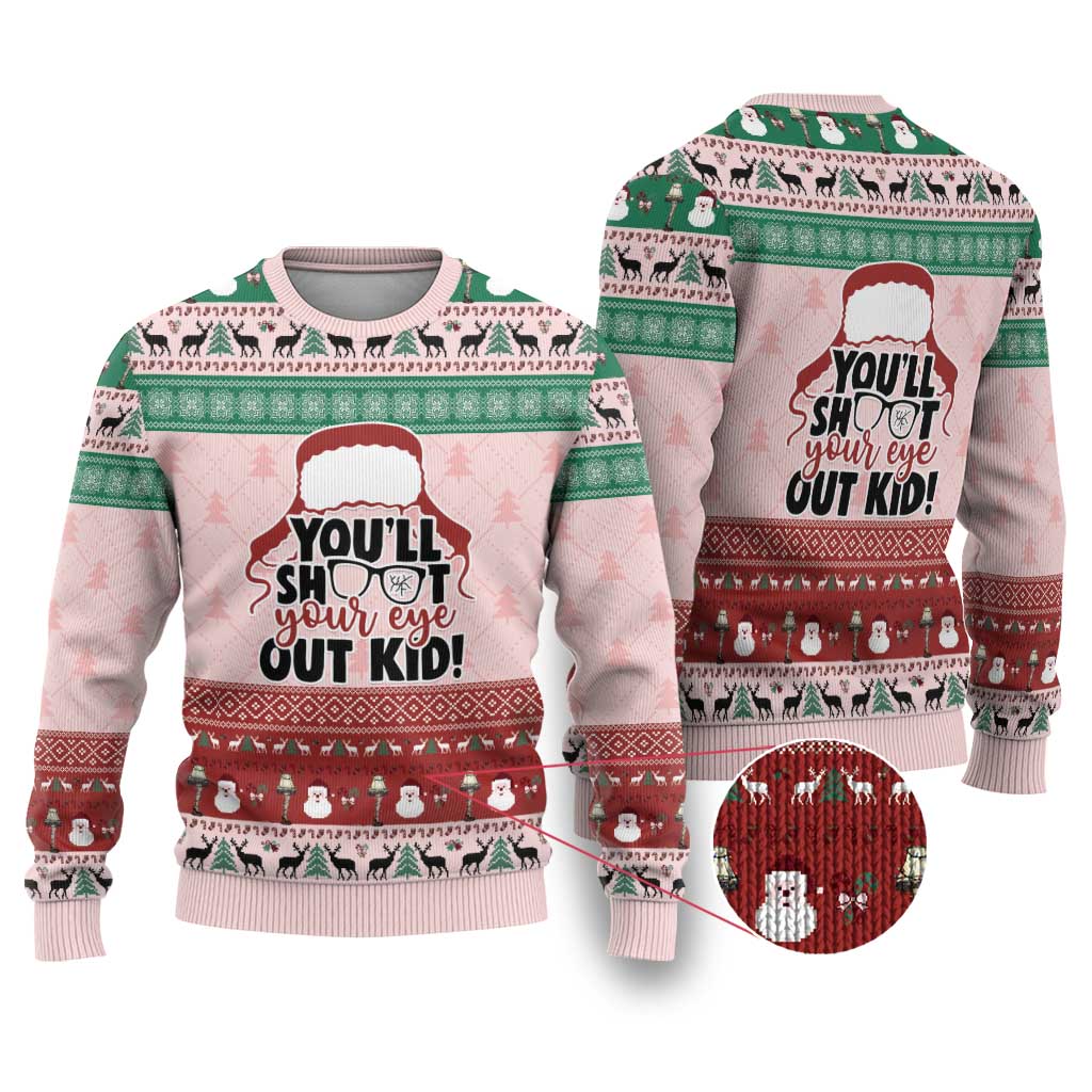 Christmas Story Ugly Christmas Sweater You'll Shoot Your Eye Out - Wonder Print Shop