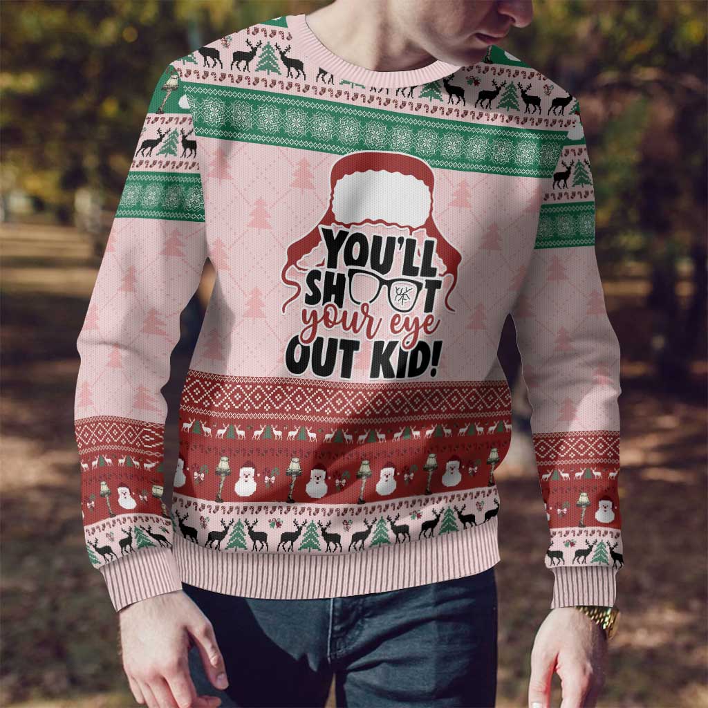 Christmas Story Ugly Christmas Sweater You'll Shoot Your Eye Out - Wonder Print Shop