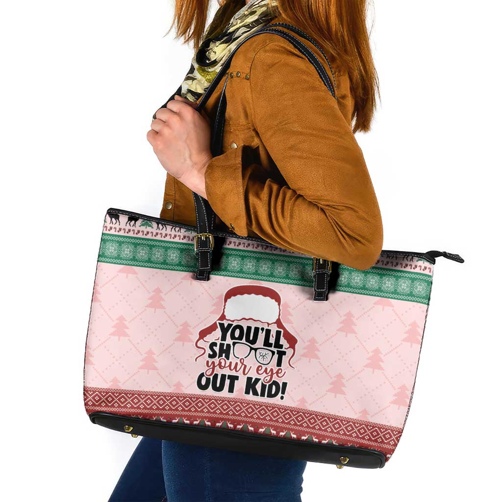 Christmas Story Leather Tote Bag You'll Shoot Your Eye Out - Wonder Print Shop