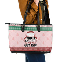 Christmas Story Leather Tote Bag You'll Shoot Your Eye Out - Wonder Print Shop