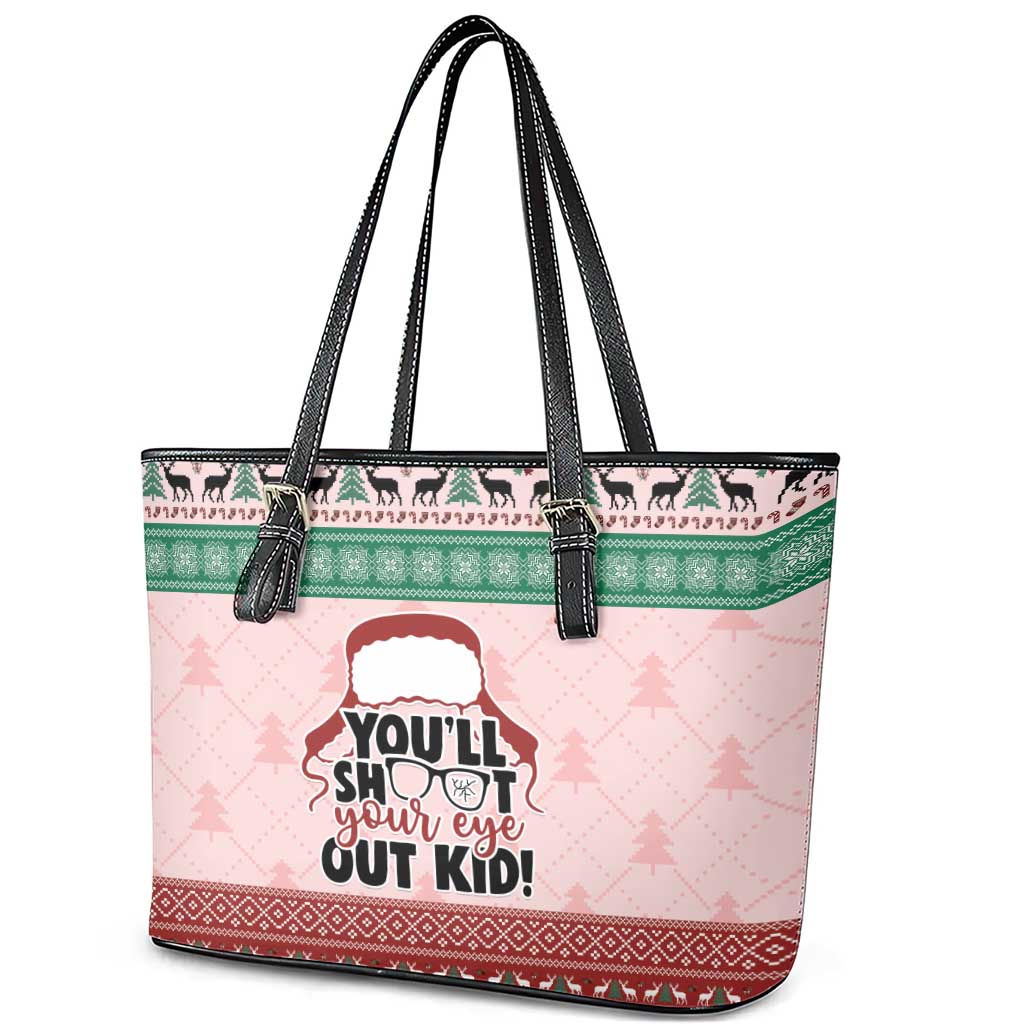 Christmas Story Leather Tote Bag You'll Shoot Your Eye Out - Wonder Print Shop