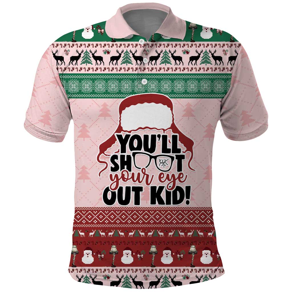 Christmas Story Polo Shirt You'll Shoot Your Eye Out - Wonder Print Shop