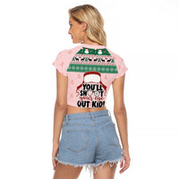 Christmas Story Raglan Cropped T Shirt You'll Shoot Your Eye Out - Wonder Print Shop