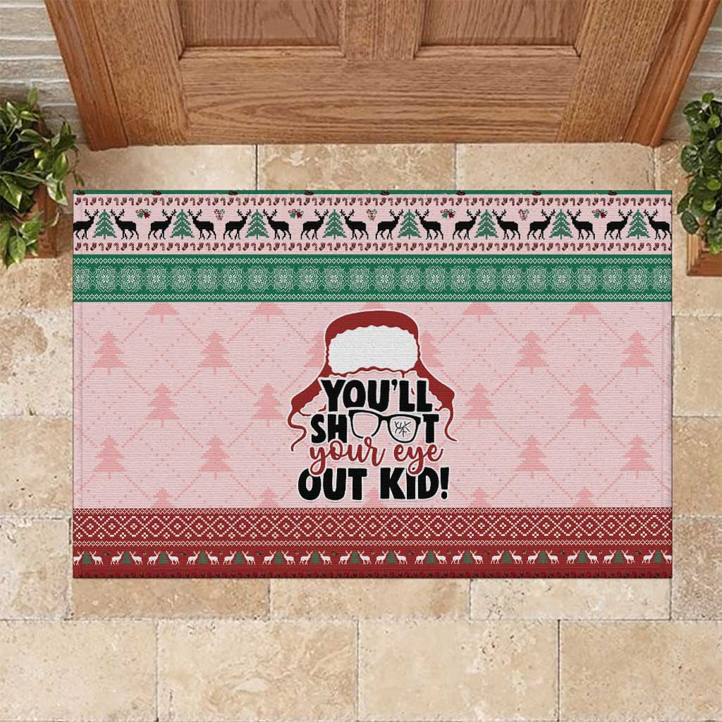Christmas Story Rubber Doormat You'll Shoot Your Eye Out - Wonder Print Shop
