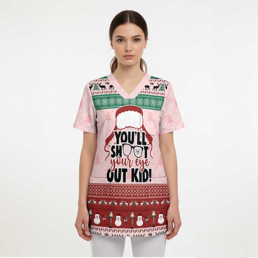 Christmas Story Scrub Top You'll Shoot Your Eye Out - Wonder Print Shop