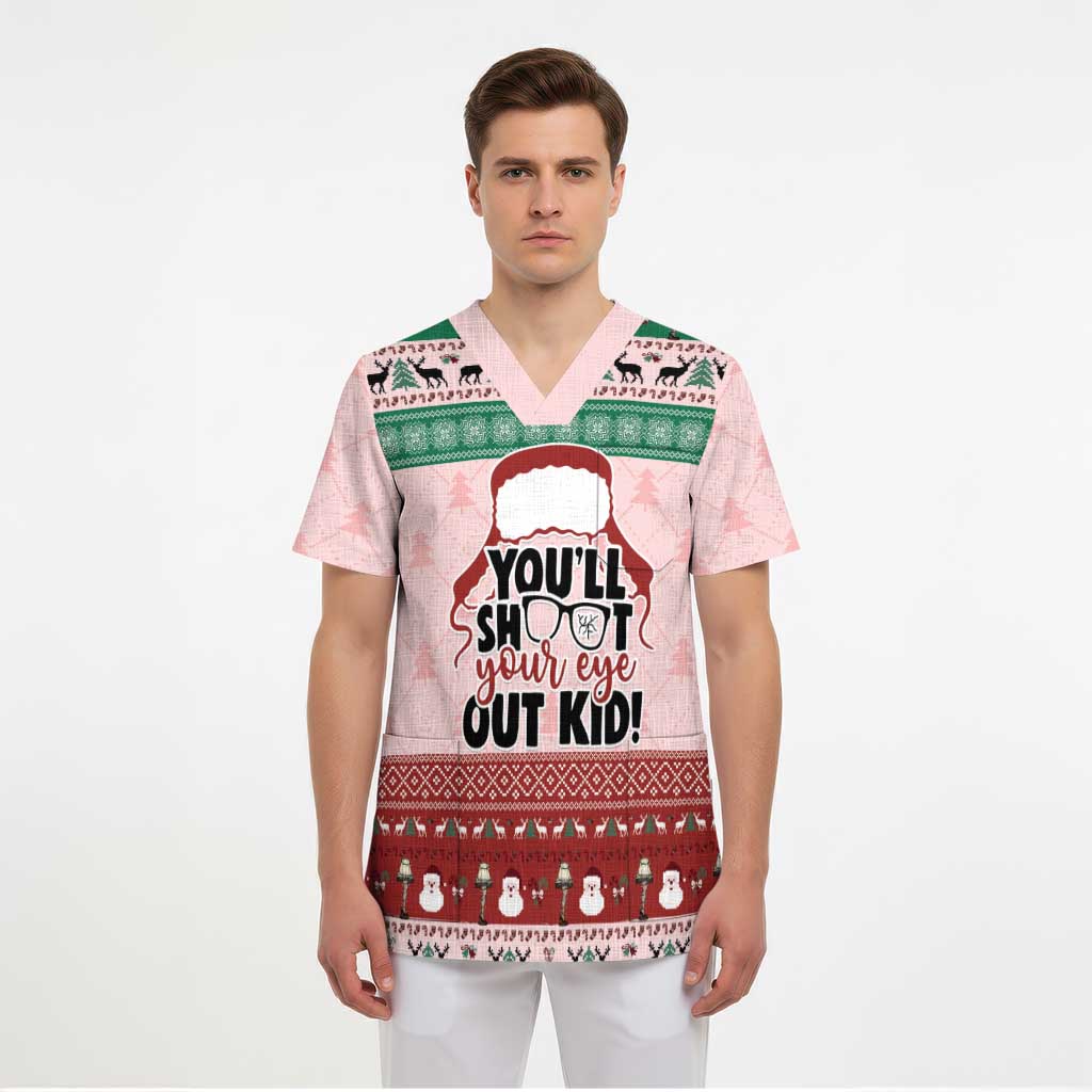 Christmas Story Scrub Top You'll Shoot Your Eye Out - Wonder Print Shop