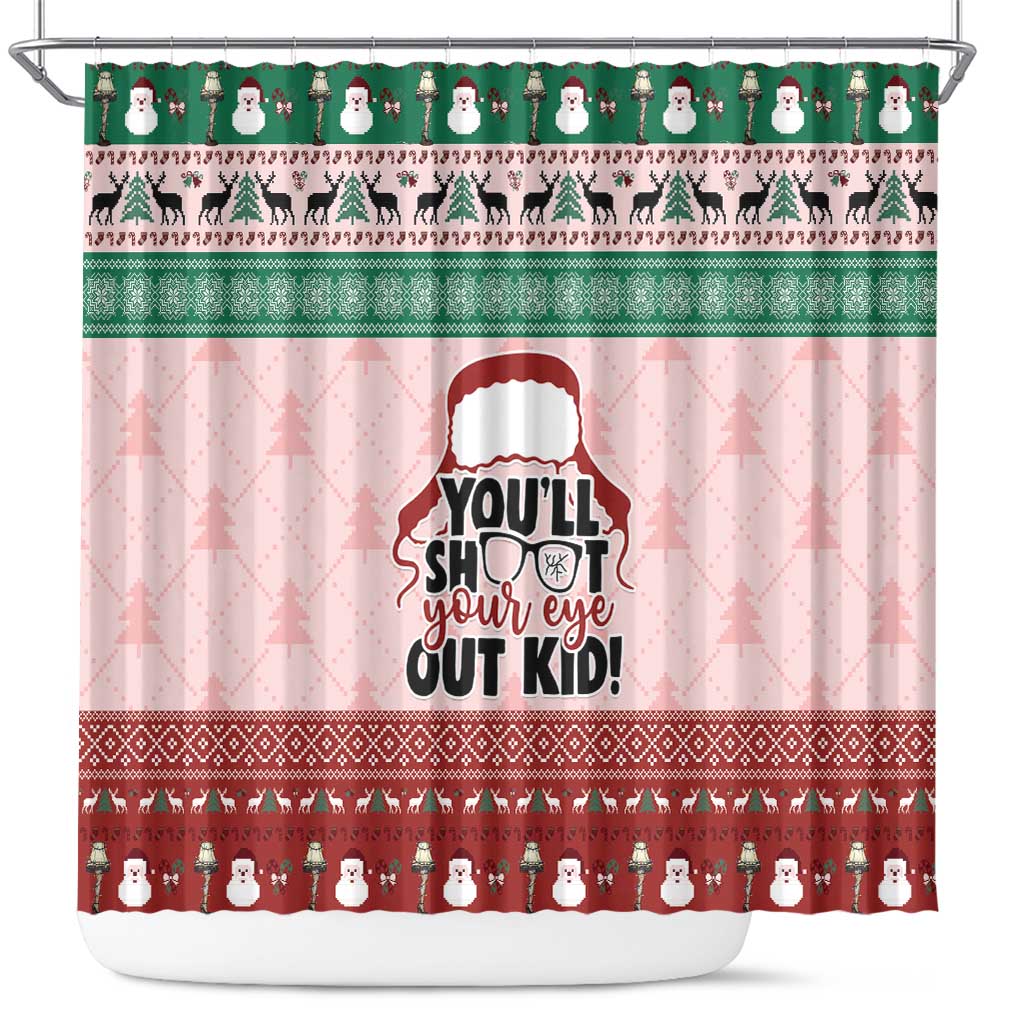 Christmas Story Shower Curtain You'll Shoot Your Eye Out - Wonder Print Shop