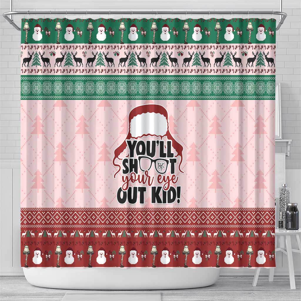 Christmas Story Shower Curtain You'll Shoot Your Eye Out - Wonder Print Shop