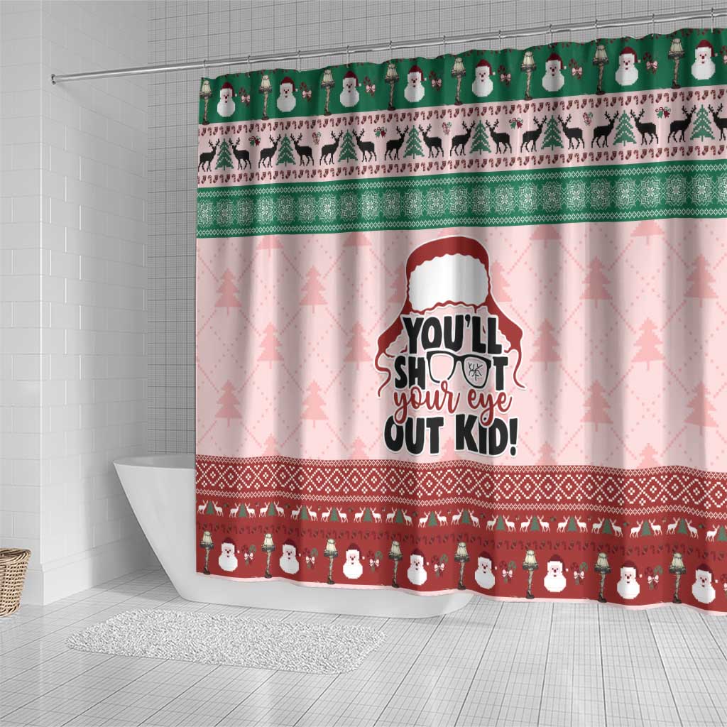 Christmas Story Shower Curtain You'll Shoot Your Eye Out - Wonder Print Shop