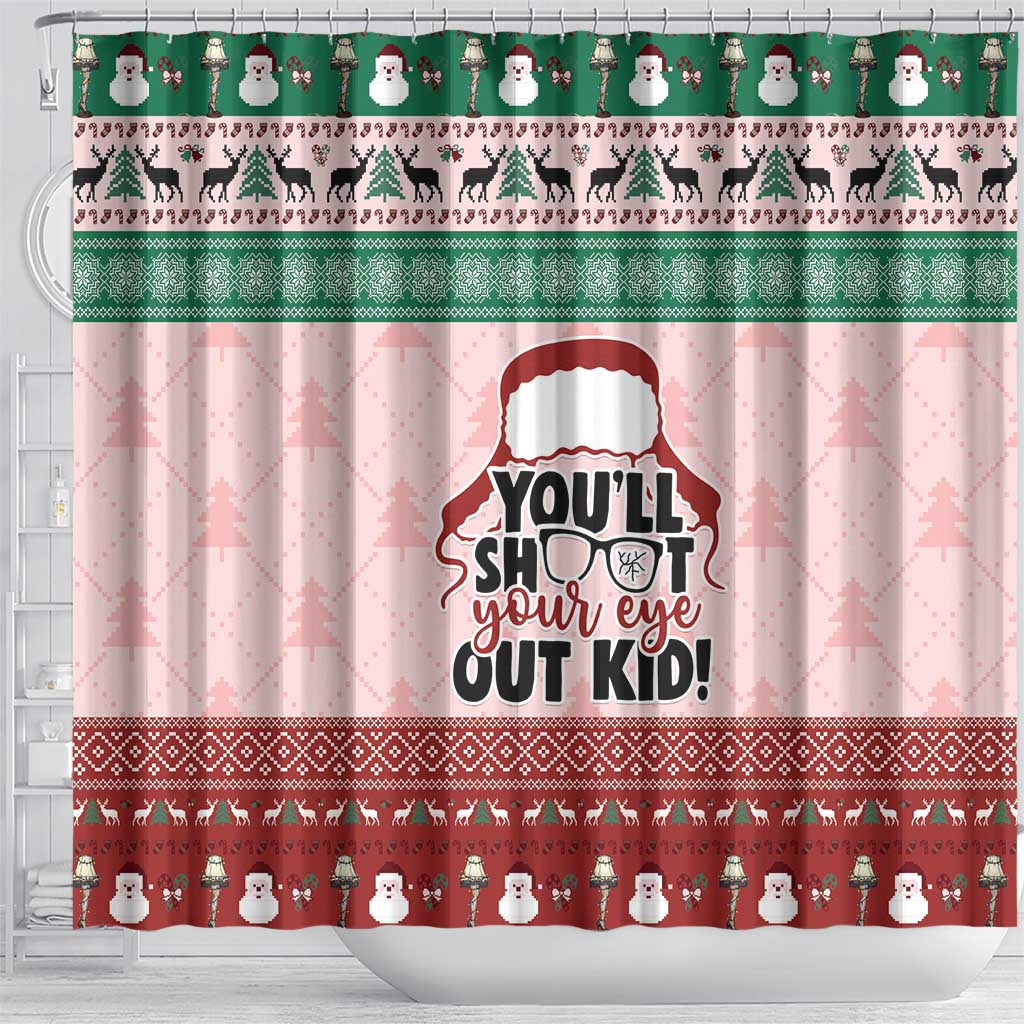 Christmas Story Shower Curtain You'll Shoot Your Eye Out - Wonder Print Shop