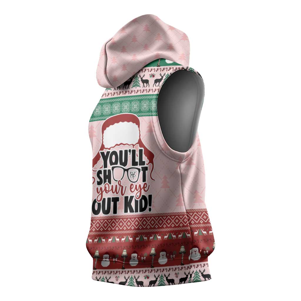 Christmas Story Sleeveless Hoodie You'll Shoot Your Eye Out - Wonder Print Shop
